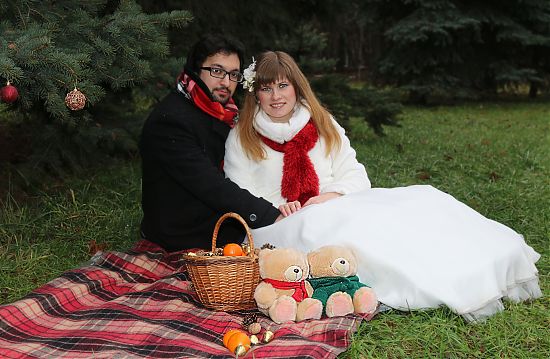 Красно-белая свадьба Ольги и Роланда